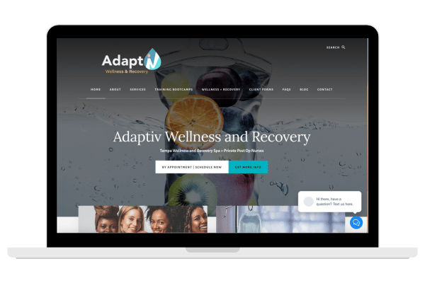 Adapt wellness website