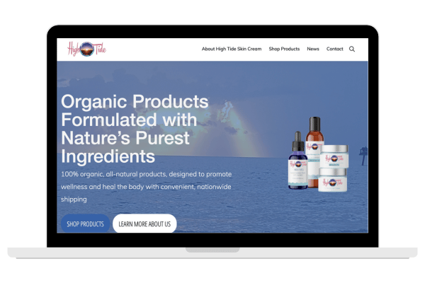 High Tide Skin Cream website